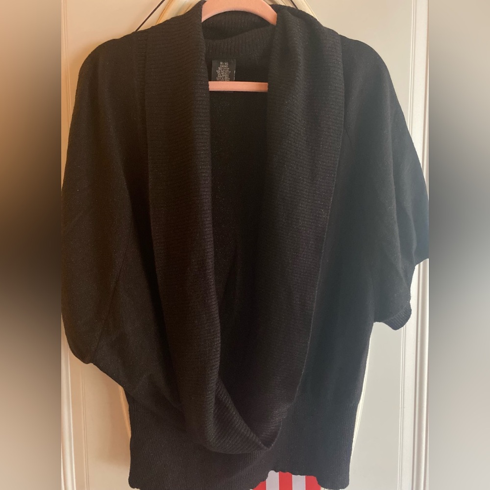 George woman black/silver speck batwing sweater - Picture 1 of 5